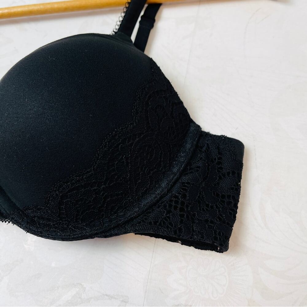 Victoria's Secret Black Lace Push-up Bra Size 34B - Picture 3 of 10
